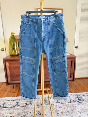 AGOLDE Blue Denim Cargo Jeans – Size 28